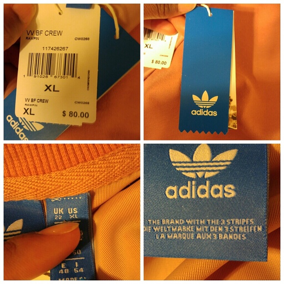 🎉HP!🎉💎NWT Adidas Pink Velvet Mix Sweatshirt - Picture 2 of 8